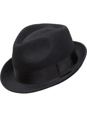 Stylish Men's Wool Felt Winter Fedora Hat with Short Brim - Perfect for Cold
